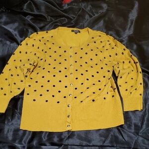 Mustard Polka Dot Cardigan